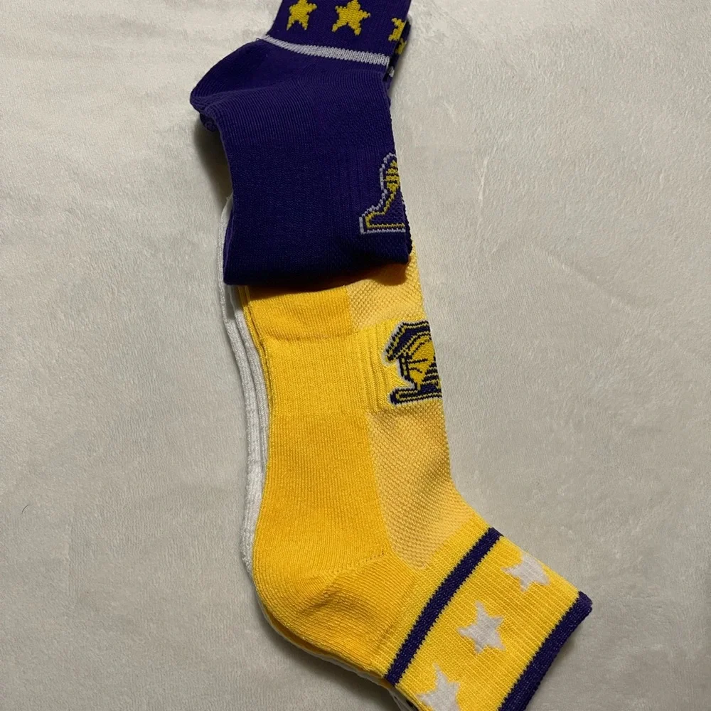 Lakers men’s 3 piece pair of socks - Picture 2 of 4